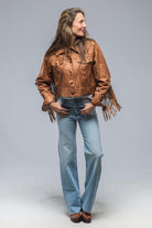 Diana Leather Fringe Jkt In Cognac | Ladies - Outerwear - Leather | Roncarati