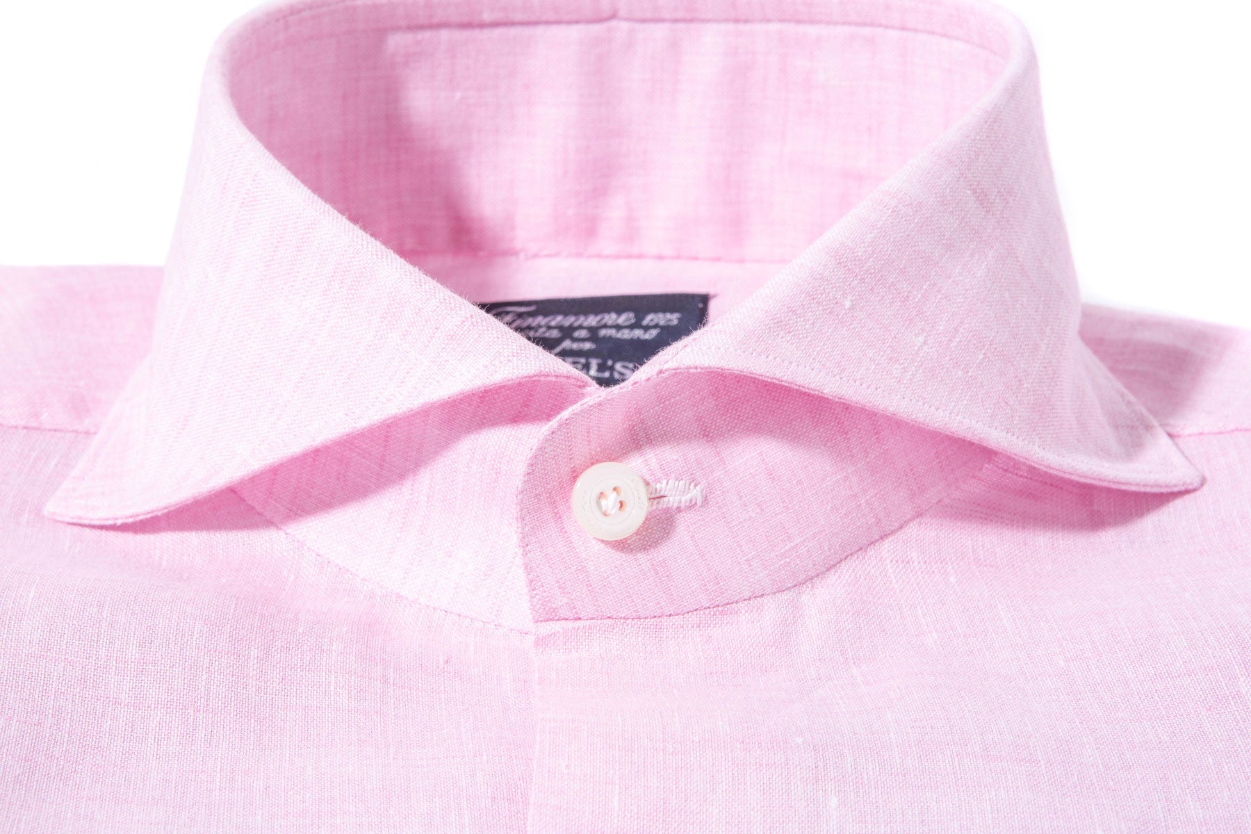 Finamore Napoli Deiter Linen Solid Shirt in Pink Mens - Shirts - Dress