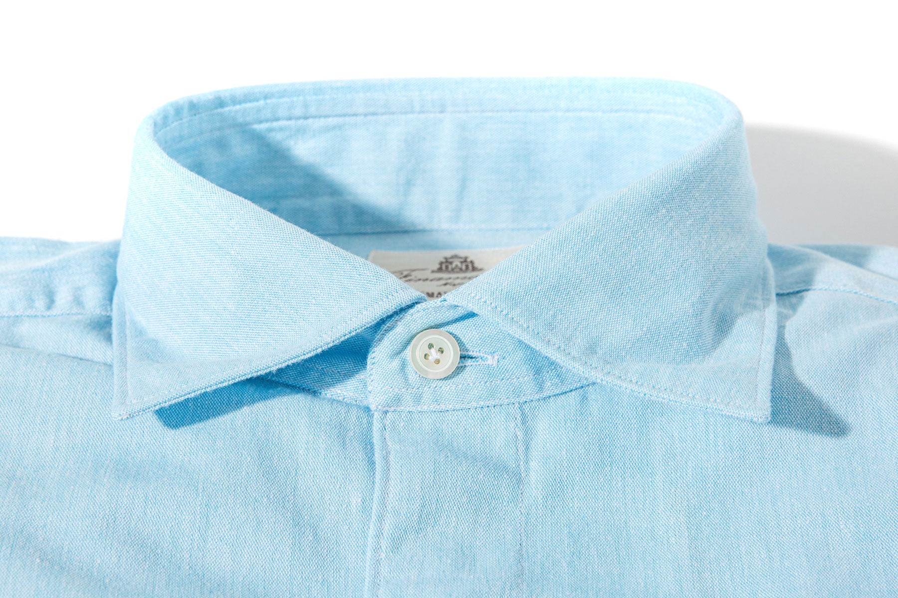 Finamore Napoli Dragones Chambray Shirt In Lt. Blue Mens - Shirts - Dress