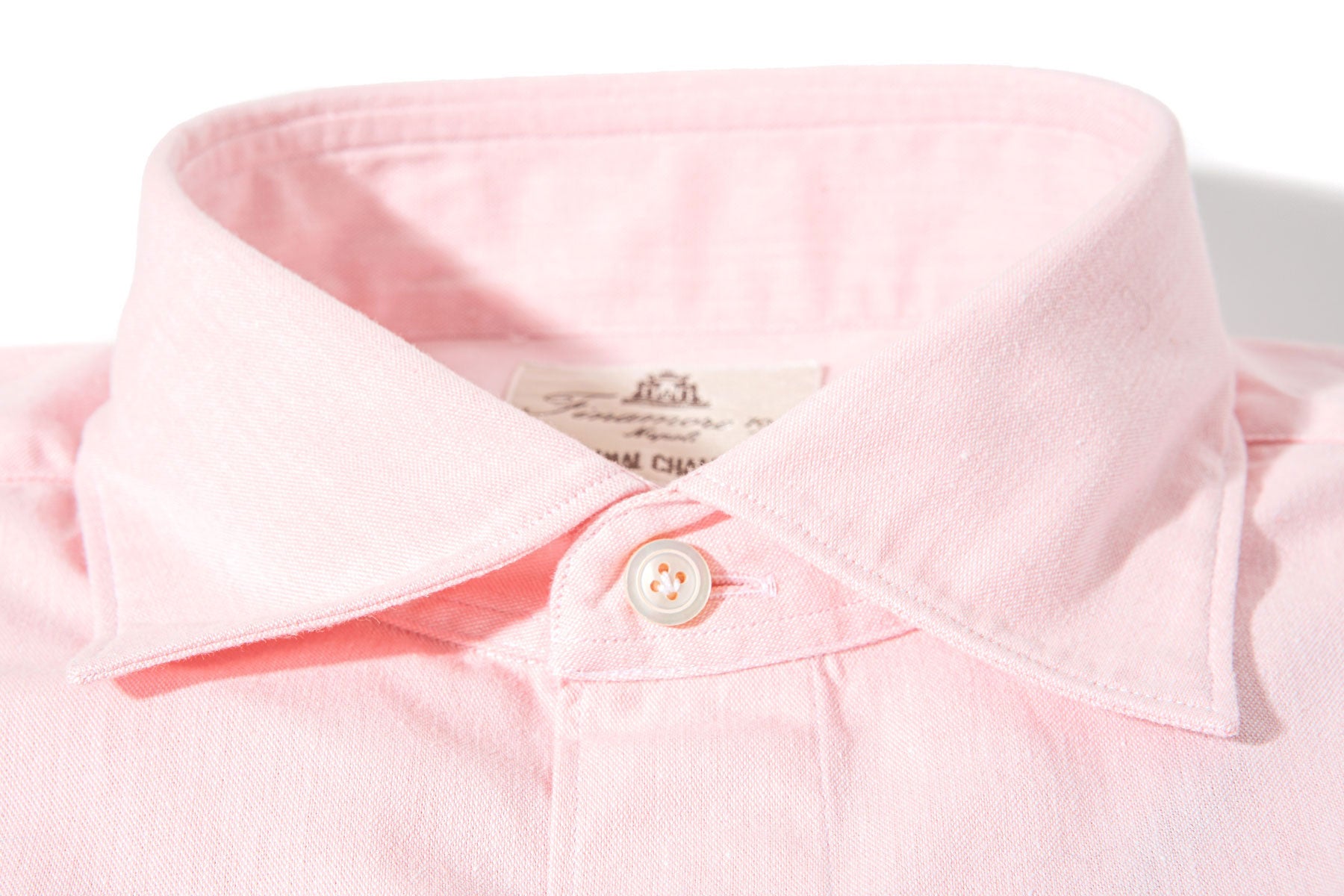 【美品】T. japan chambray shirtピンク Dragones Chambray Shirt In Pink