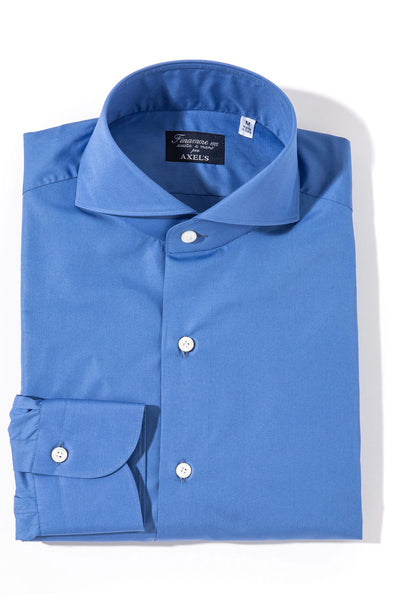 Finamore Napoli Florence Dress Shirt In Deep Blue Mens - Shirts - Dress