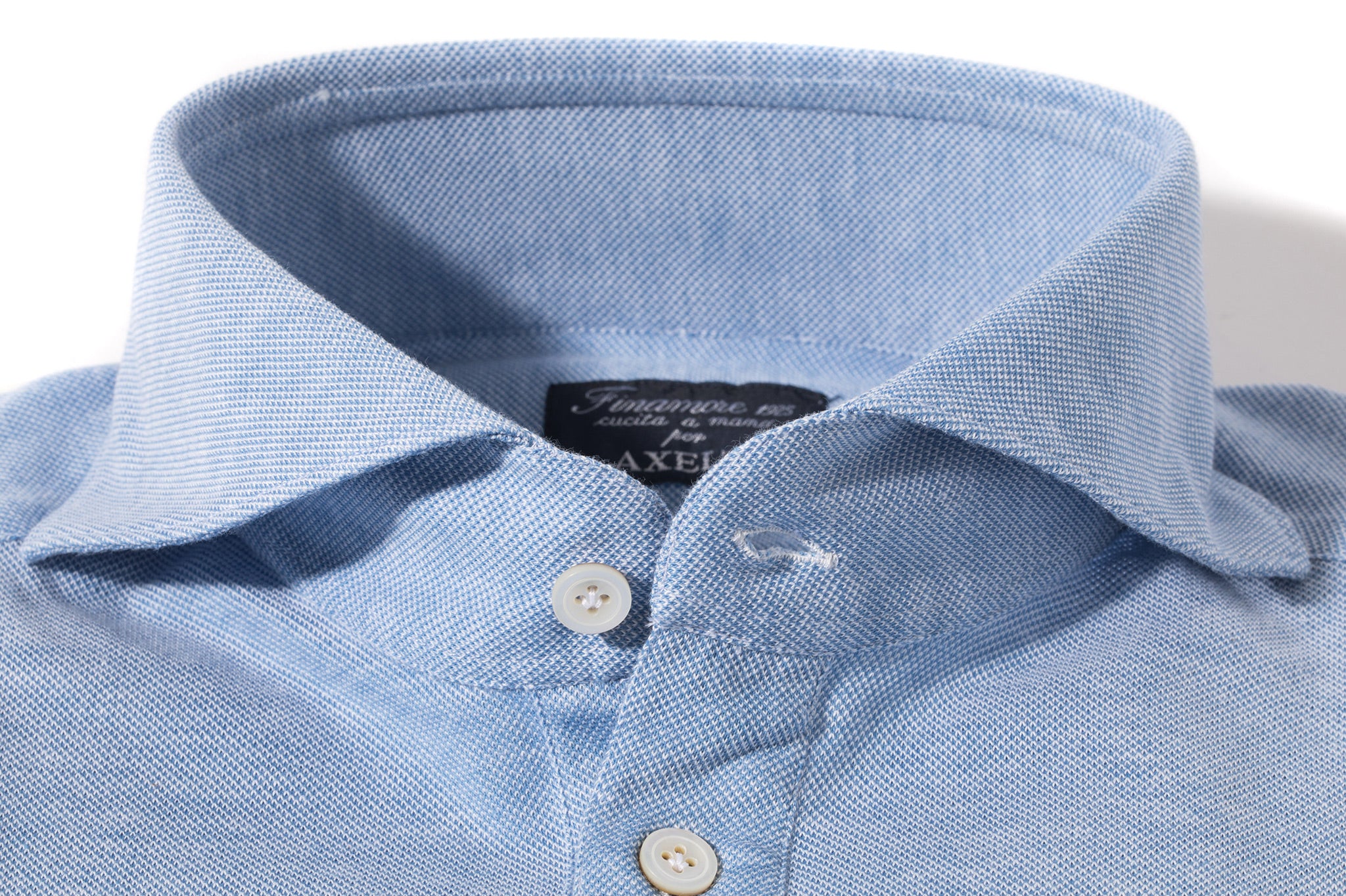 Gentile Jersey Long Sleeve Polo | Mens - Shirts - Polos | Finamore Napoli