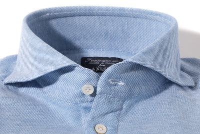Gentile Jersey Long Sleeve Polo | Mens - Shirts - Polos | Finamore Napoli