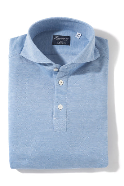 Gentile Jersey Long Sleeve Polo | Mens - Shirts - Polos | Finamore Napoli