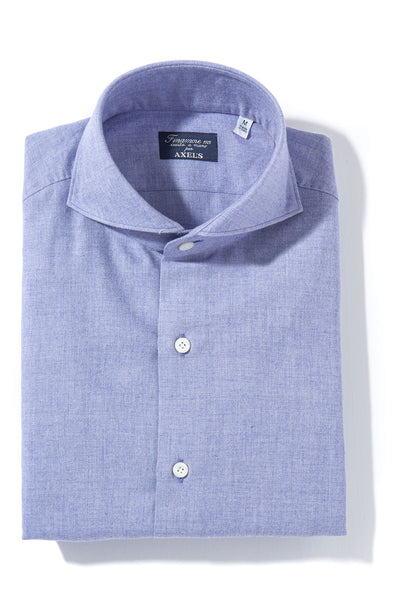 Finamore Napoli Hemme Cotton Cashmere Shirt in Dark Purple Mens - Shirts - Dress