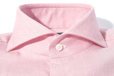 Finamore Napoli | Hemme Cotton Cashmere Shirt in Pink | Mens - Shirts - Dress 