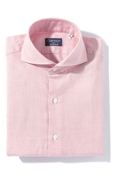 Finamore Napoli | Hemme Cotton Cashmere Shirt in Pink | Mens - Shirts - Dress 