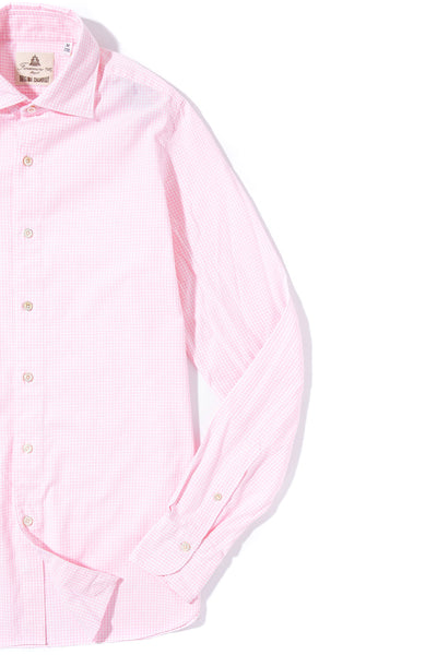 Finamore Napoli Hexie Cotton Check in Pink Mens - Shirts - Dress
