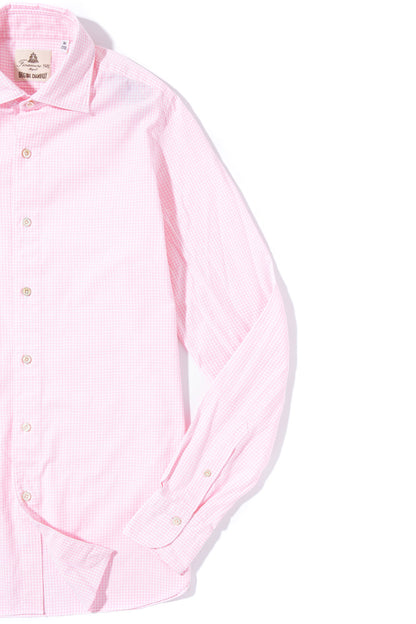 Finamore Napoli Hexie Cotton Check in Pink Mens - Shirts - Dress