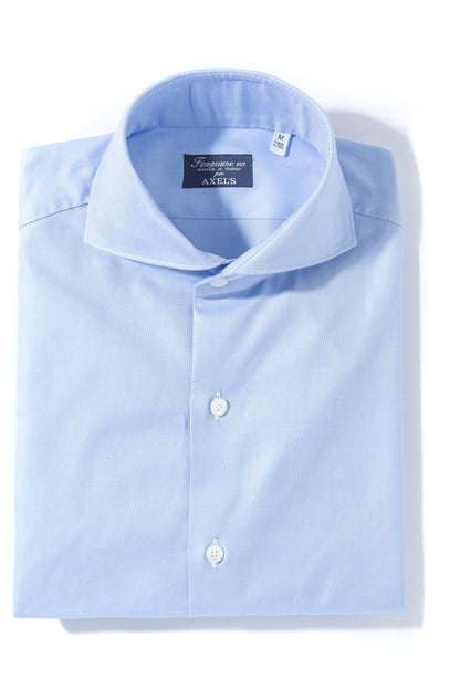 Finamore Napoli Koralpe Royal Oxford Shirt In Dark Blue Mens - Shirts - Dress