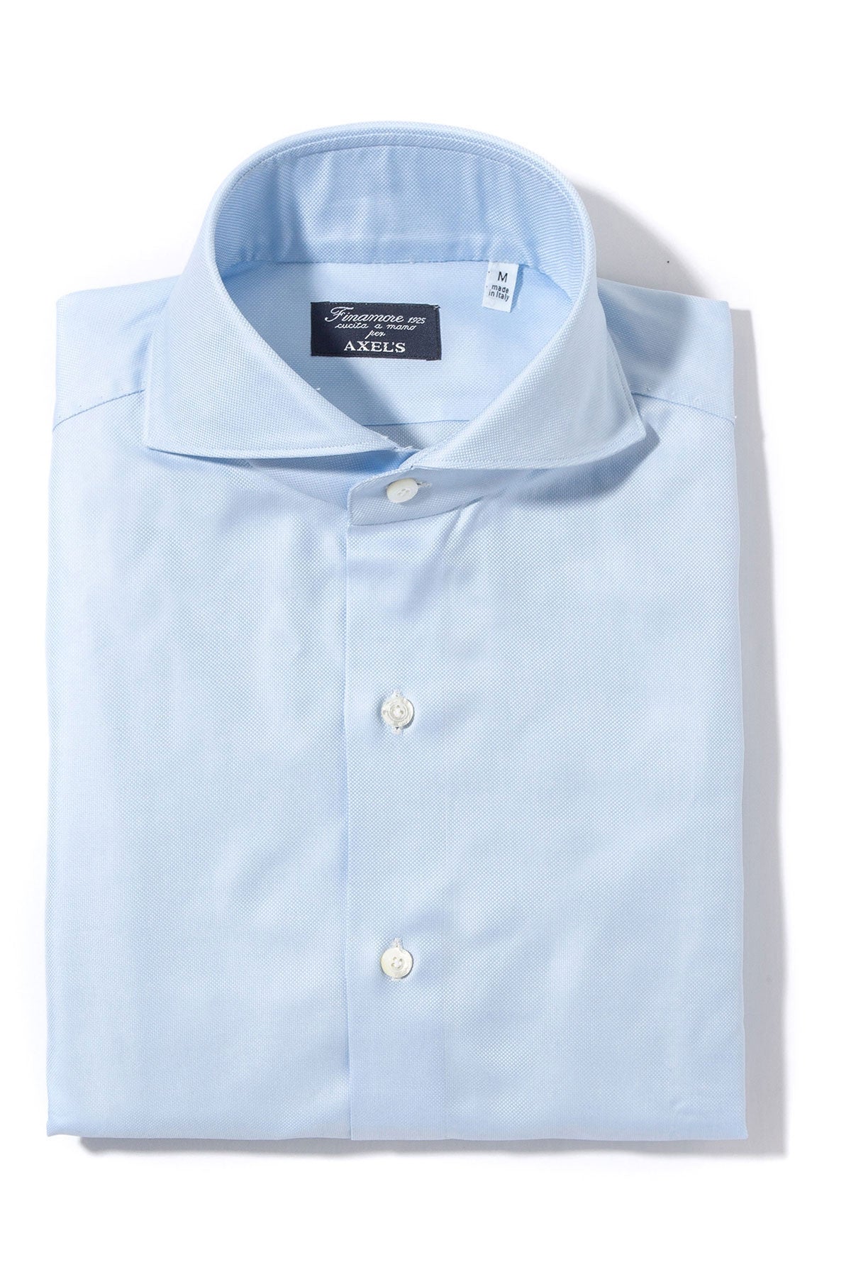 Finamore Napoli Koralpe Royal Oxford Shirt In Sky Blue Mens - Shirts - Dress