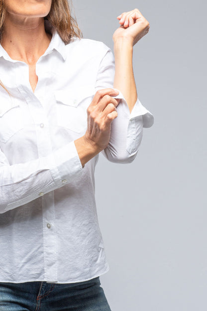 Finamore Napoli Marcella Linen Shirt in White Ladies - Tops