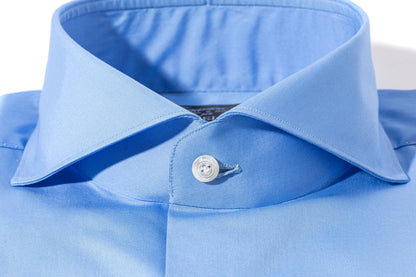 Finamore Napoli Milan Dress Shirt in Mid Blue Mens - Shirts - Dress