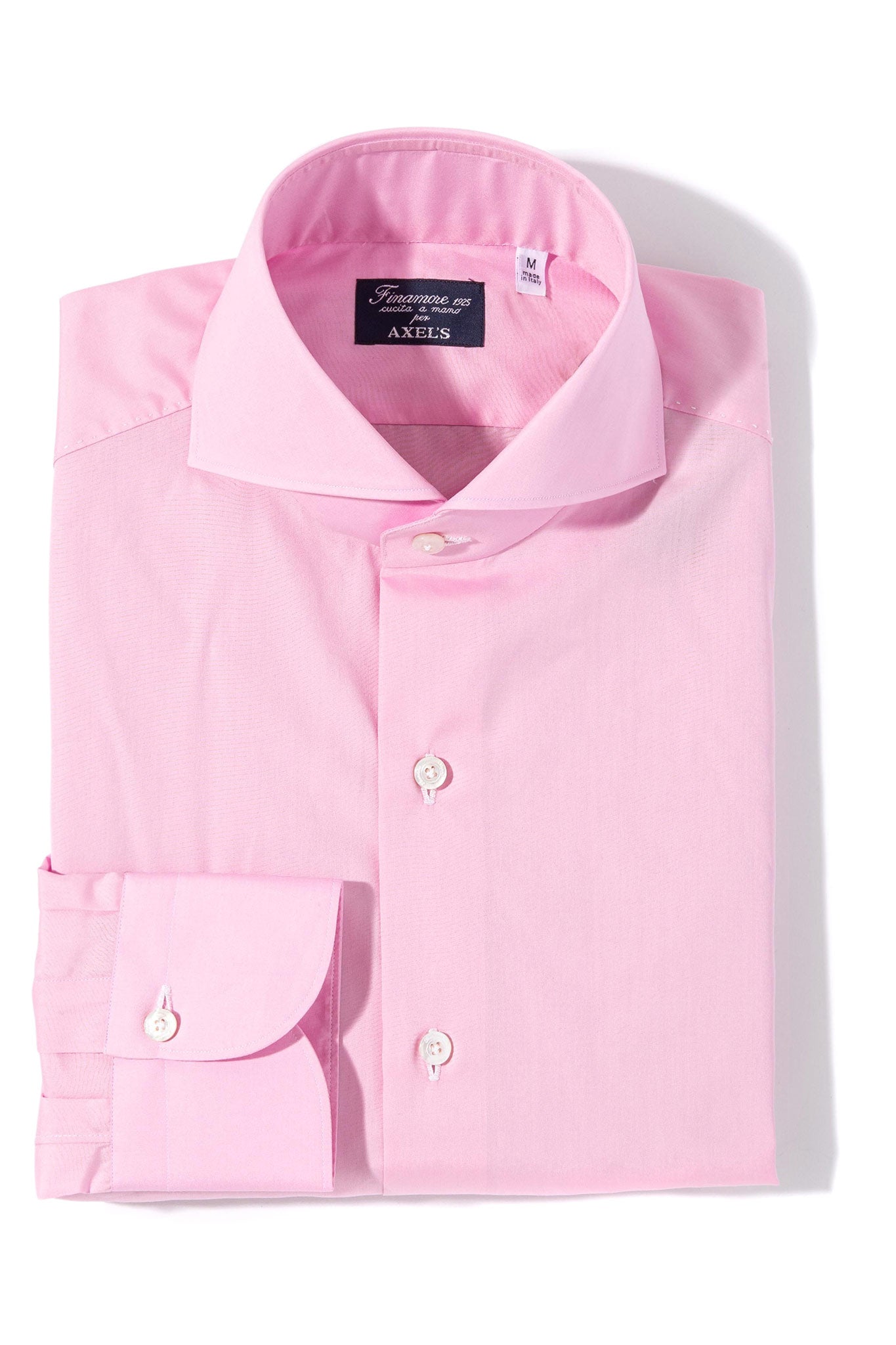 Finamore Napoli Milan Dress Shirt In True Pink Mens - Shirts - Dress