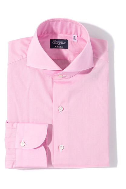 Finamore Napoli Milan Dress Shirt In True Pink Mens - Shirts - Dress