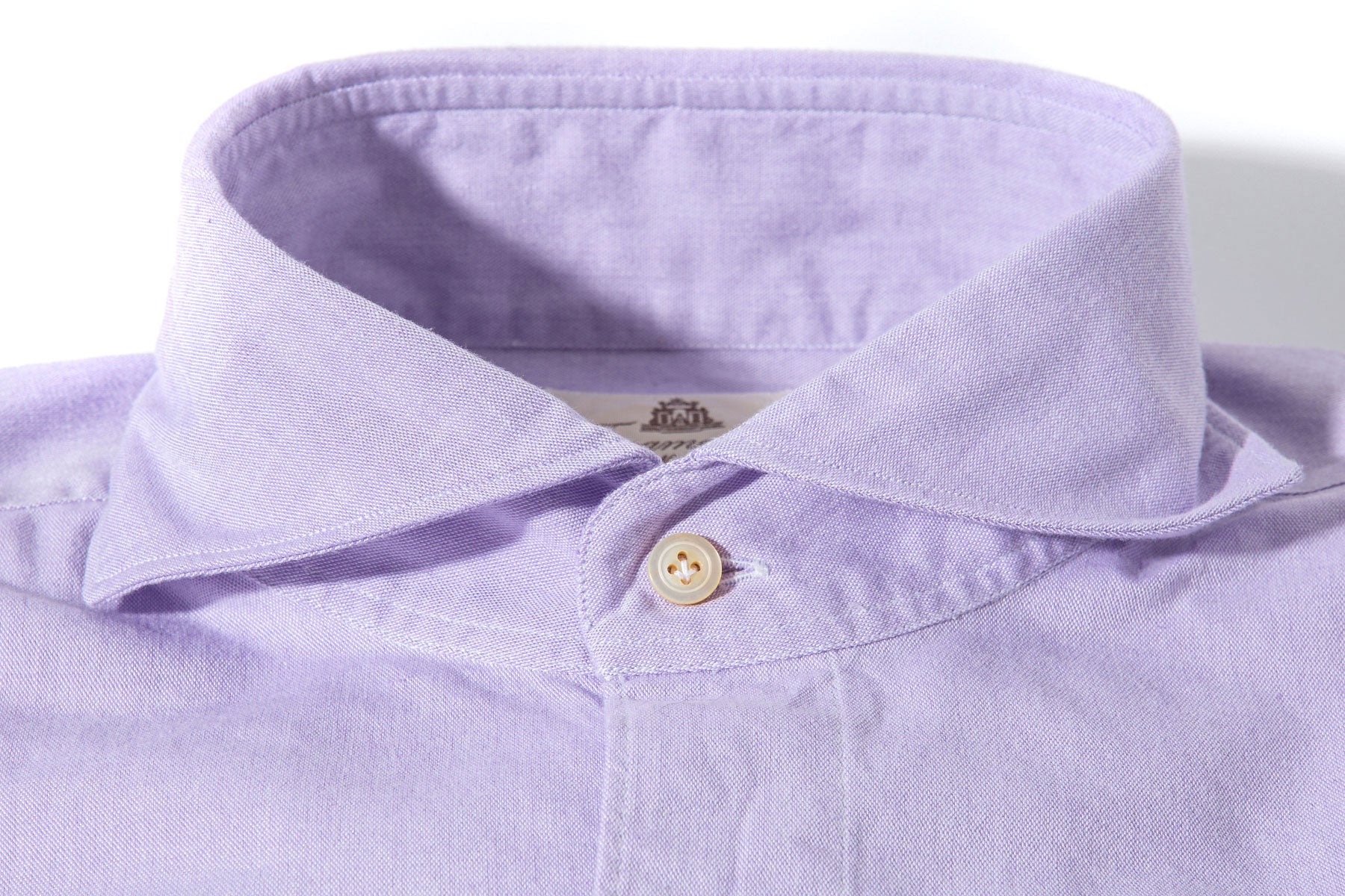 Finamore Napoli Original Chambray Sport Shirt In Lavender Mens - Shirts - Dress