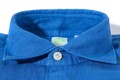 Finamore Napoli Otztal 2 Pocket Shirt In Blue Mens - Shirts - Dress