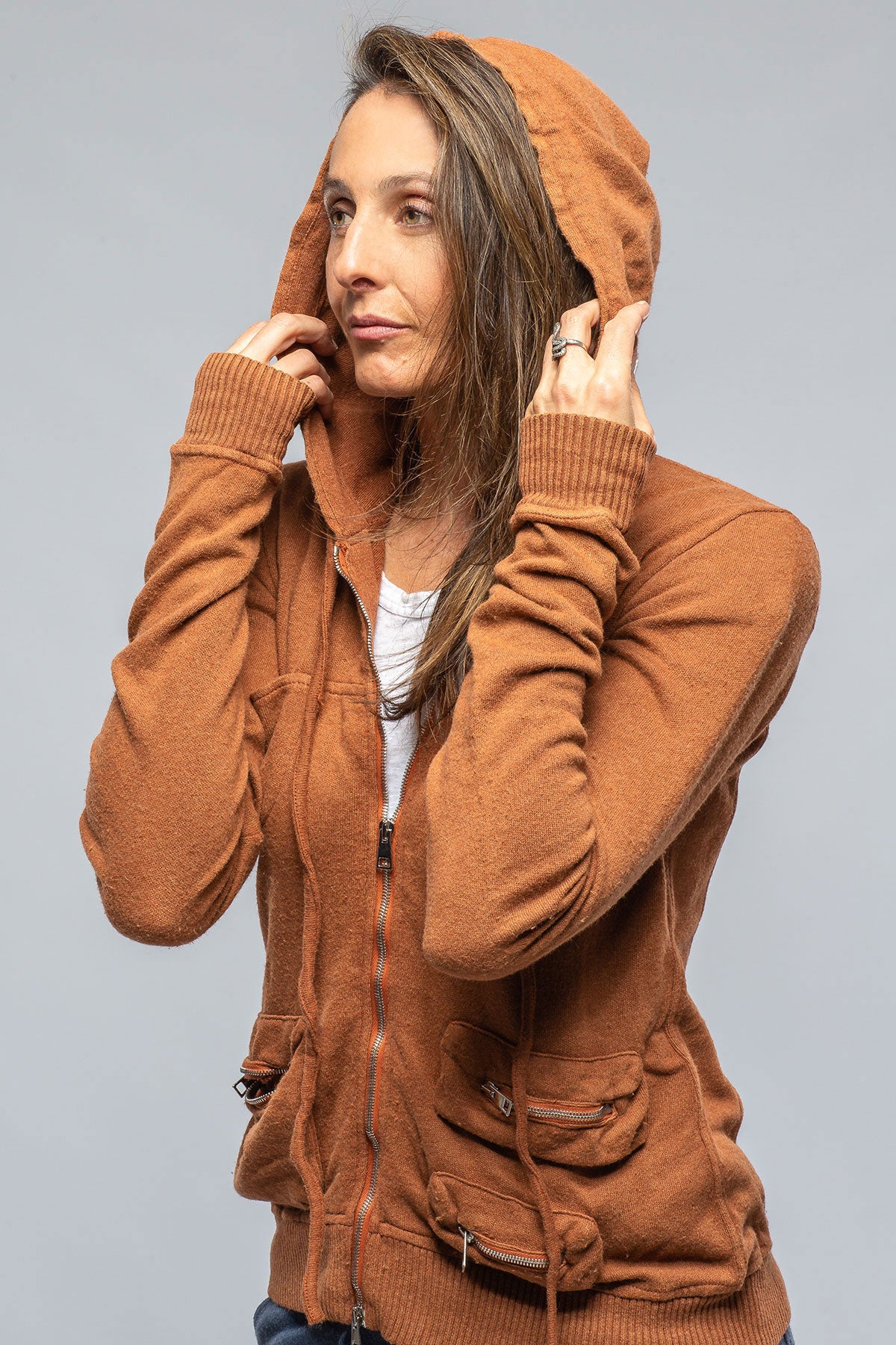 Pari Hoodie In Rust | Ladies - Tops | Axels Premium Denim