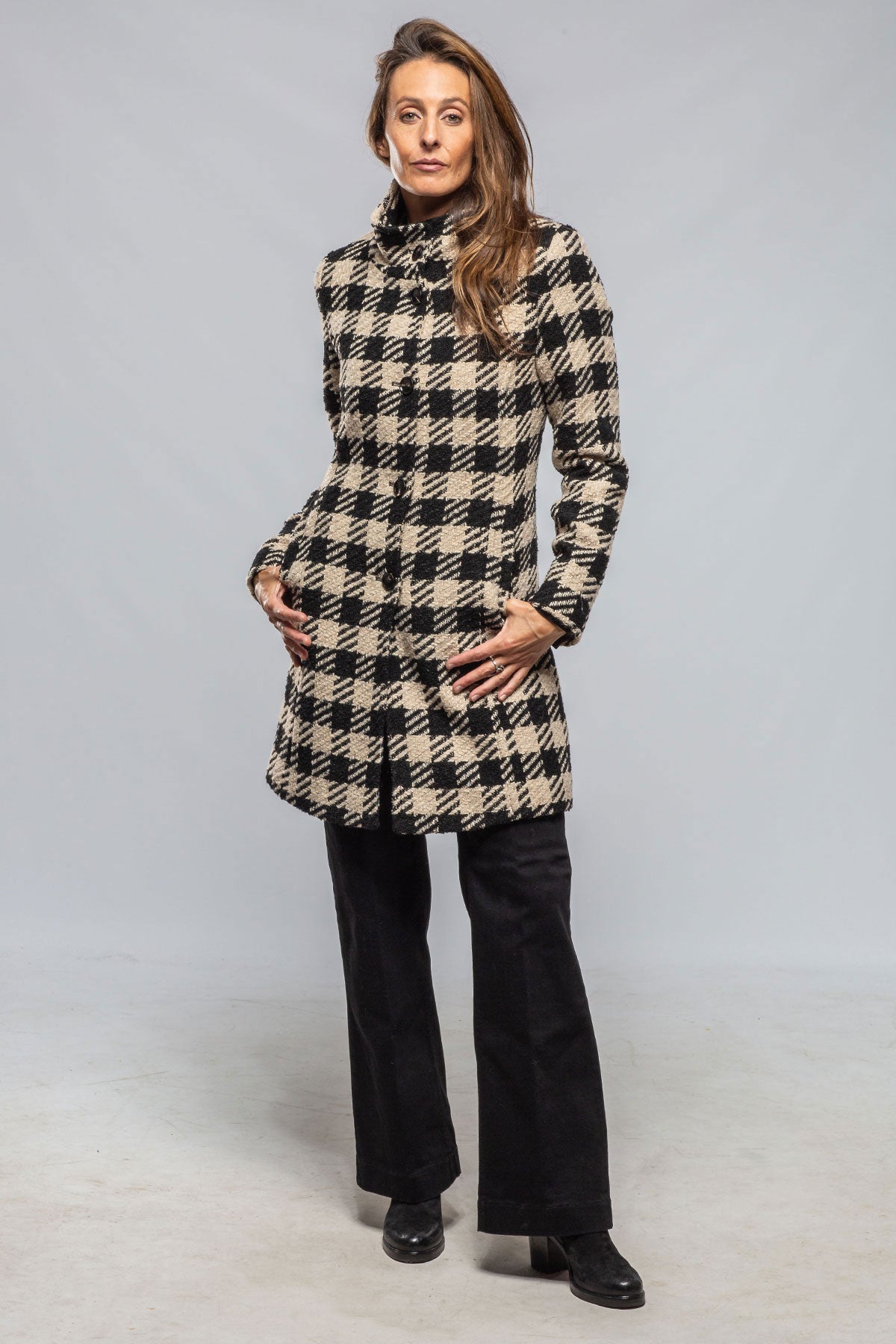 Millie Houndstooth Coat | Ladies - Outerwear - Cloth | DiBello