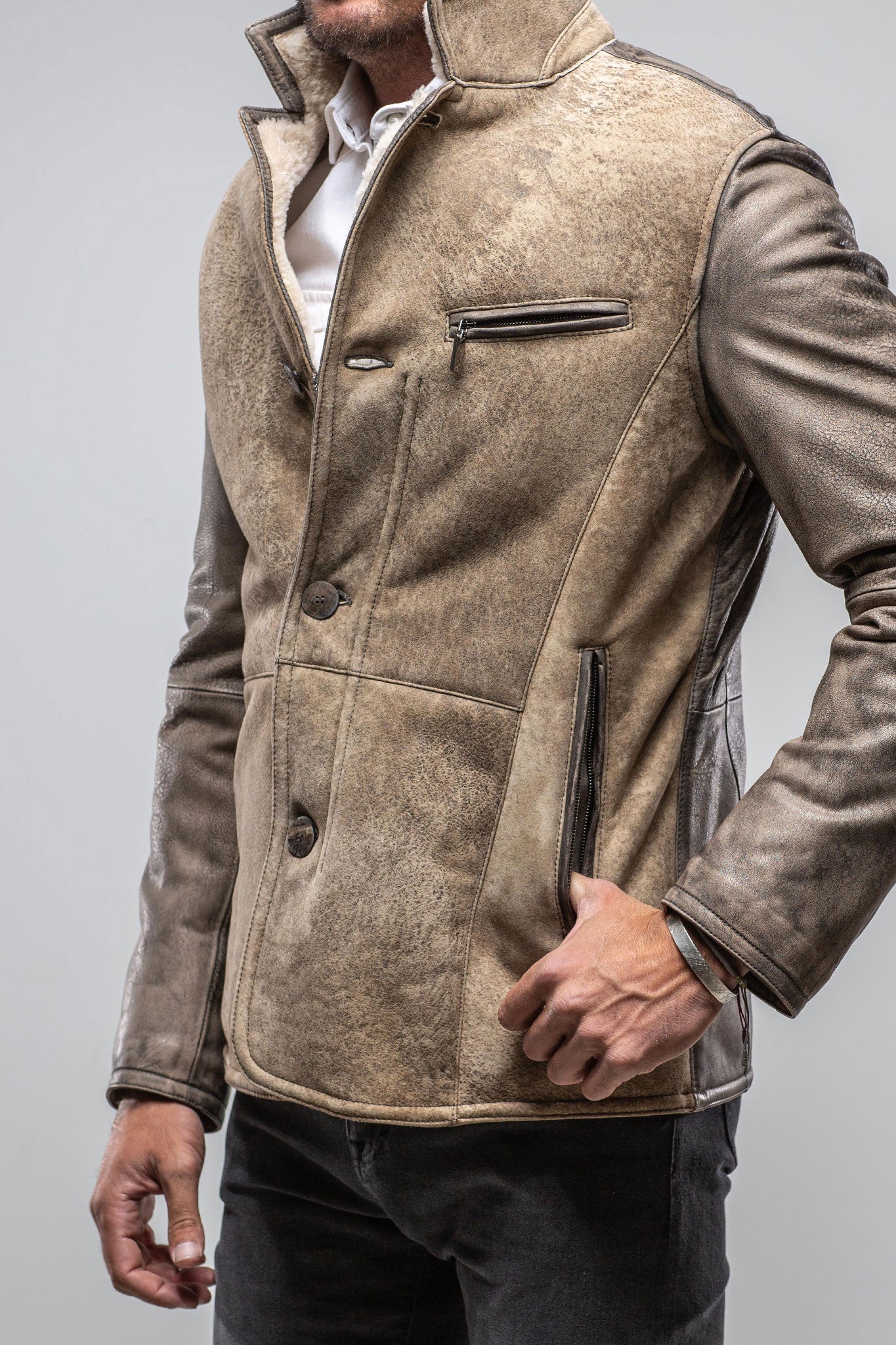 Jed Shearling Blazer | Mens - Outerwear - Shearling | Gimo's