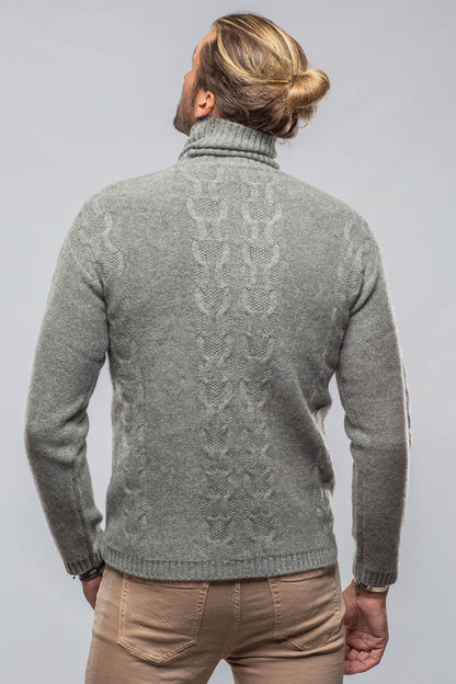 Thomas Cashmere Cable Sweater In Grey