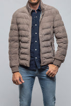 Cambria Suede Puffer Jacket | Samples - Mens - Outerwear - Leather | Gimo's