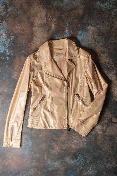Gallotti Marcia Side Zip Moto Jacket Samples - Ladies - Outerwear - Leather