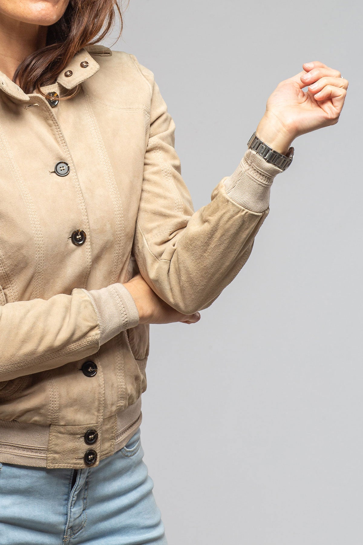 Gallotti Roxy Suede Jacket Samples - Ladies - Outerwear - Leather