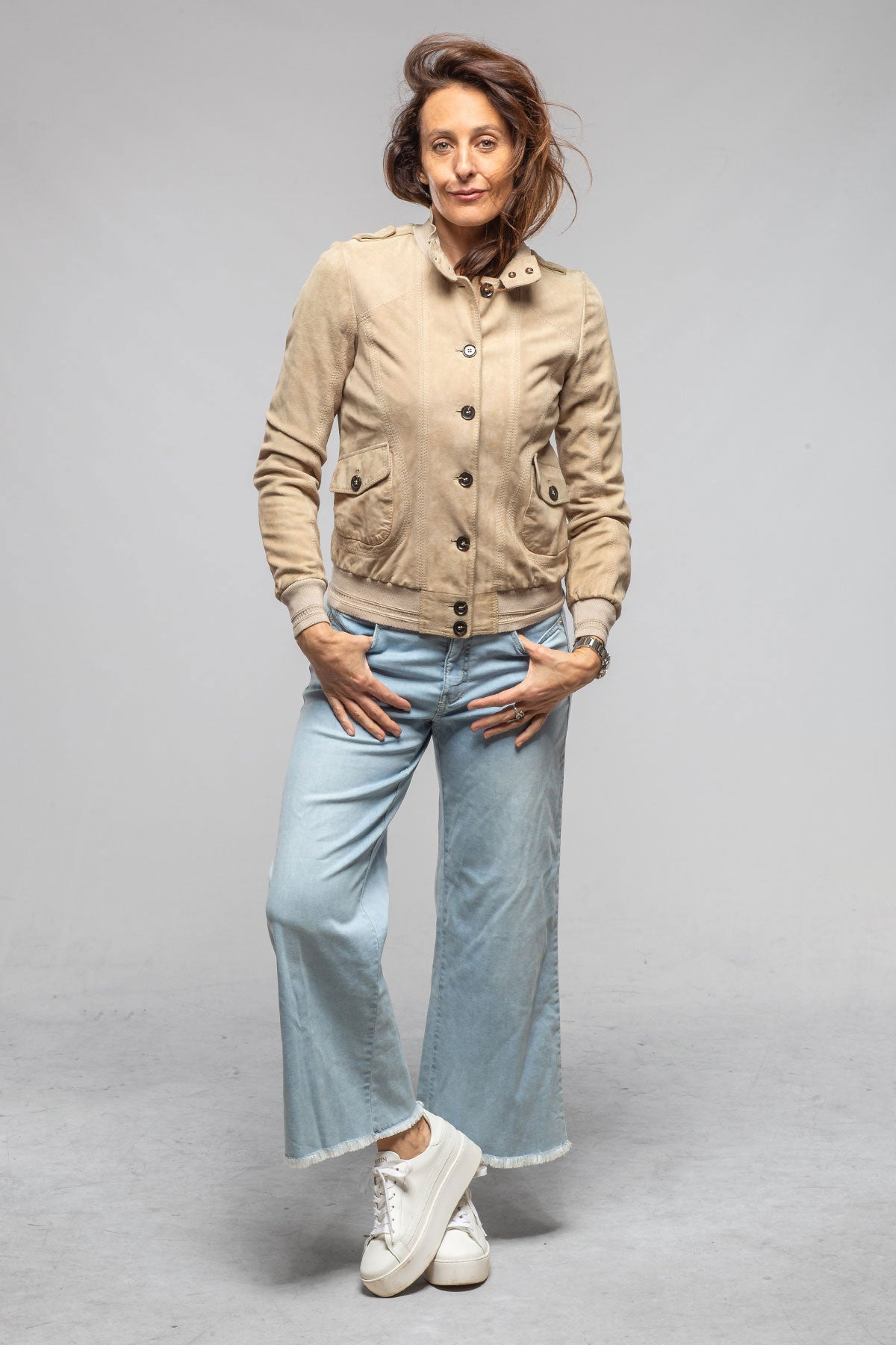 Gallotti Roxy Suede Jacket Samples - Ladies - Outerwear - Leather