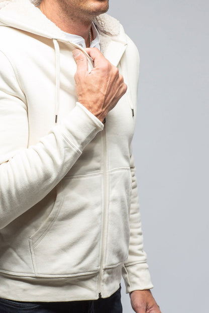 Georg Roth Bodie Sherpa Hoodie in Eggshell Mens - Outerwear - Overshirts