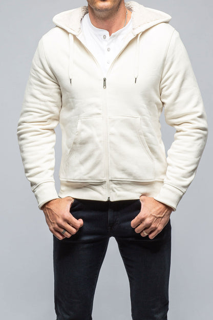 Georg Roth Bodie Sherpa Hoodie in Eggshell Mens - Outerwear - Overshirts