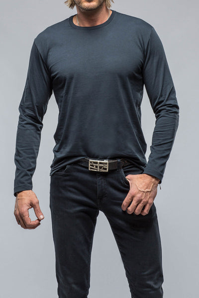 Georg Roth Brea LS Crew in Navy Mens - Shirts - T-Shirts