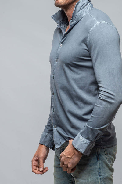 Georg Roth Cambria Button Up Polo in Capri Mens - Shirts - Polos