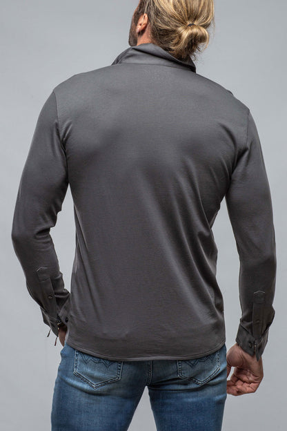 Georg Roth Cambria Button Up Polo in Grey Mens - Shirts - Polos