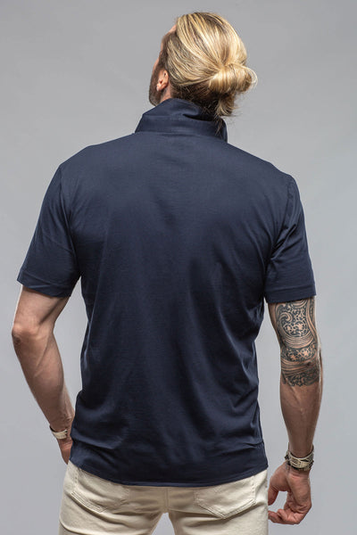 Catalina Button Up Polo In Navy | Mens - Shirts - Polos | Georg Roth