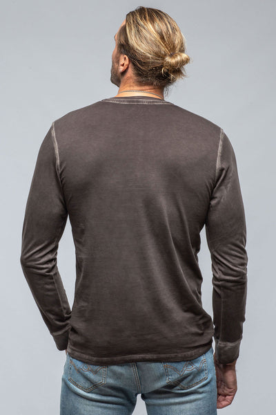 Coronado Cotton LS Henley in Basalt | Mens - Shirts - T-Shirts | Georg Roth