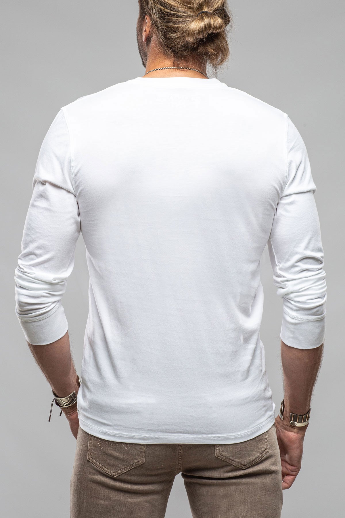 Georg Roth Coronado Cotton LS Henley in White Mens - Shirts - T-Shirts