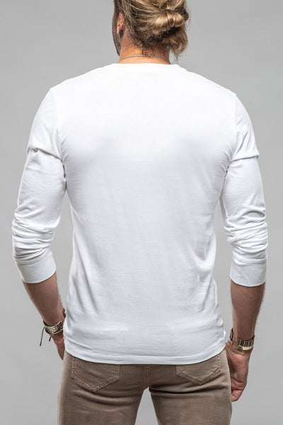 Georg Roth Coronado Cotton LS Henley in White Mens - Shirts - T-Shirts
