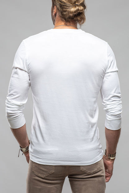 Georg Roth Coronado Cotton LS Henley in White Mens - Shirts - T-Shirts