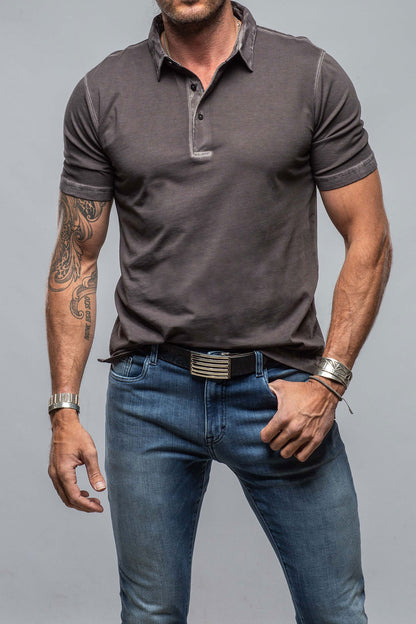 Georg Roth Cruz Cotton Polo in Basalt Mens - Shirts - Polos