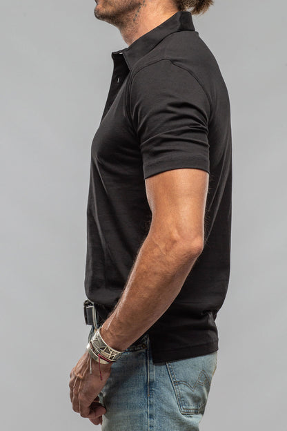 Georg Roth Cruz Cotton Polo in Black Mens - Shirts - Polos