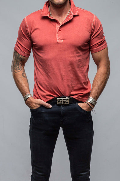 Georg Roth Cruz Cotton Polo in Brick Mens - Shirts - Polos