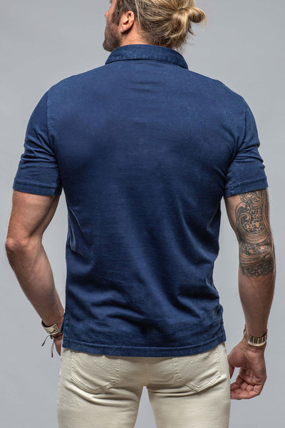 Georg Roth Cruz Cotton Polo in Indigo Mens - Shirts - Polos