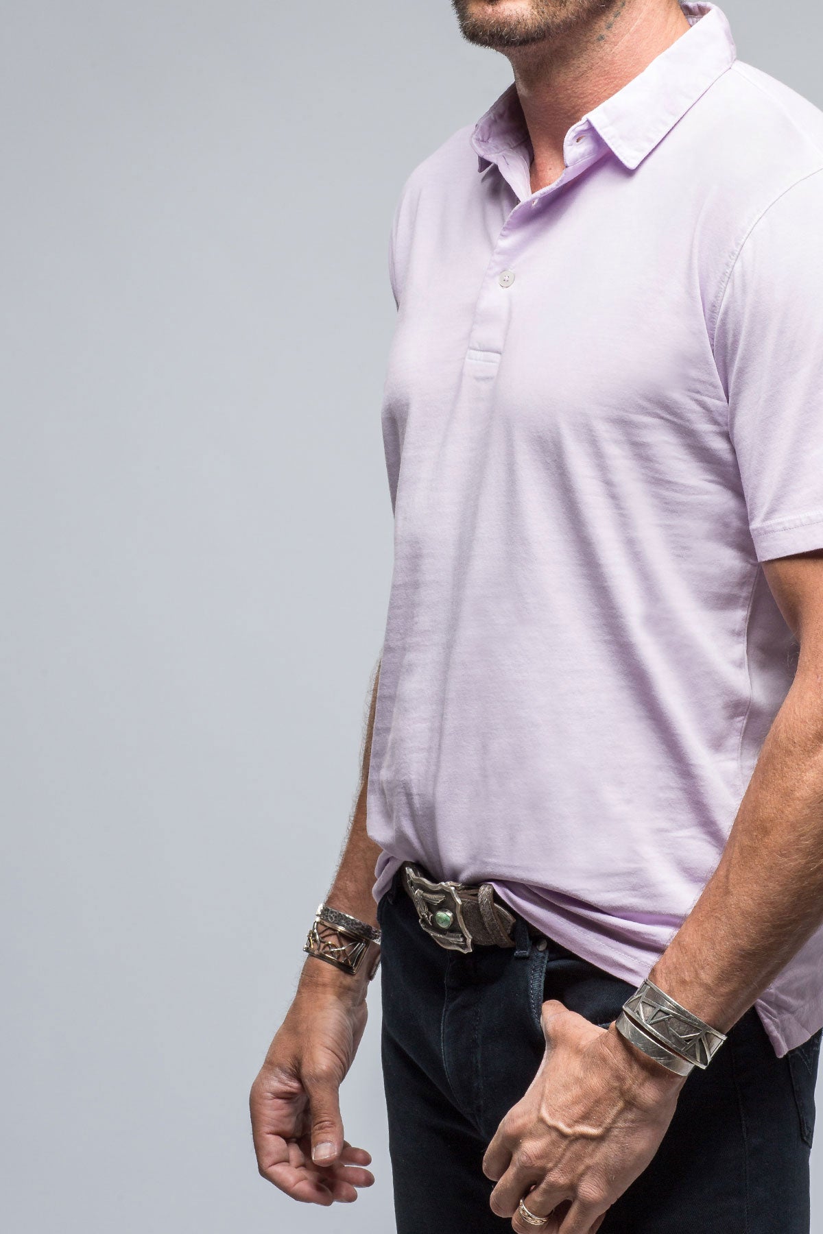 Georg Roth Cruz Cotton Polo in Lilac Mens - Shirts - Polos