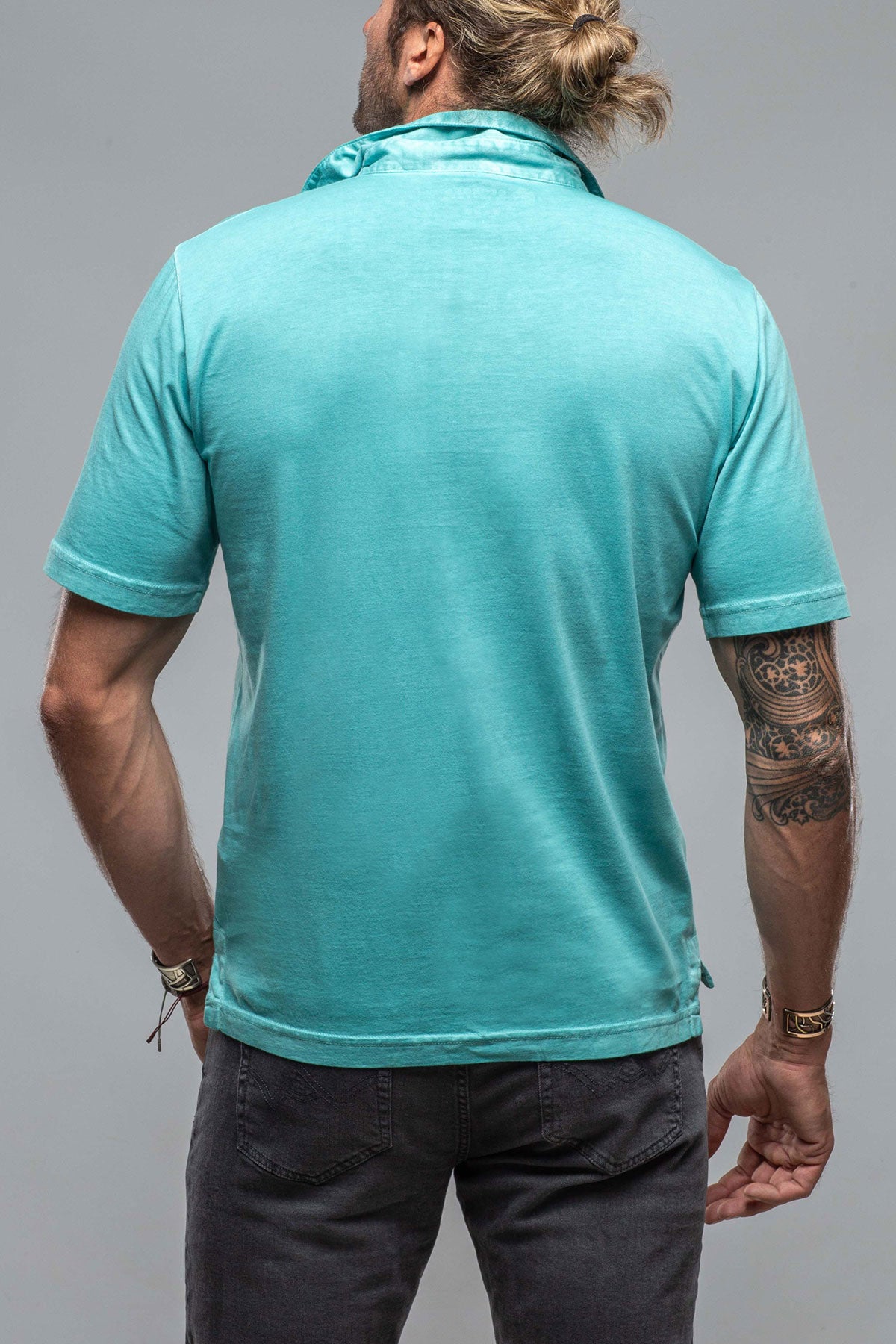 Georg Roth Cruz Cotton Polo in Mint Mens - Shirts - Polos