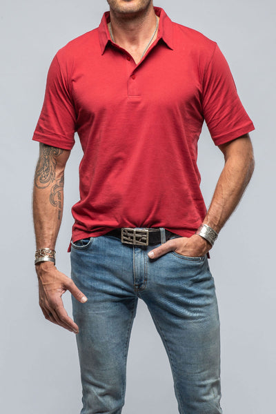 Georg Roth Cruz Cotton Polo in Red Mens - Shirts - Polos