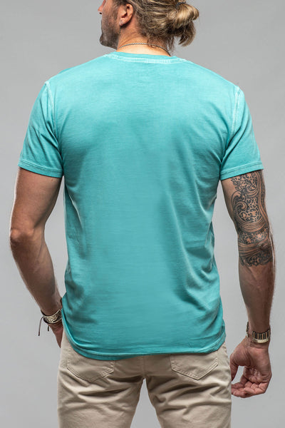 Georg Roth Mendocino Cotton SS Henley in Mint Mens - Shirts - T-Shirts