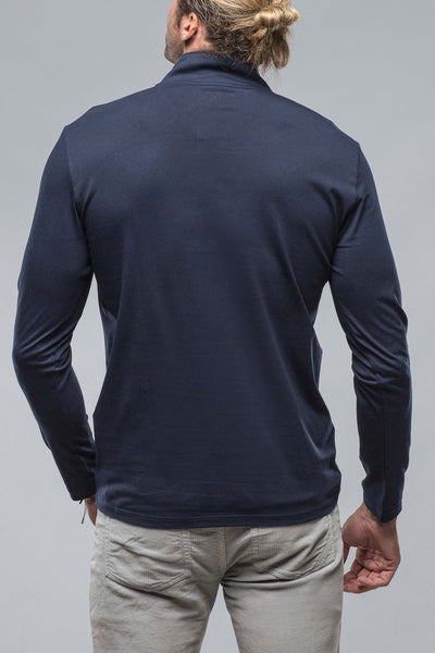 Georg Roth Modesto Luxe Pima Cotton Zip in Navy Mens - Shirts - T-Shirts