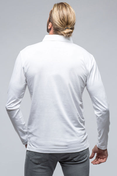 Newport Cotton Polo in White | Mens - Shirts - Polos | Georg Roth