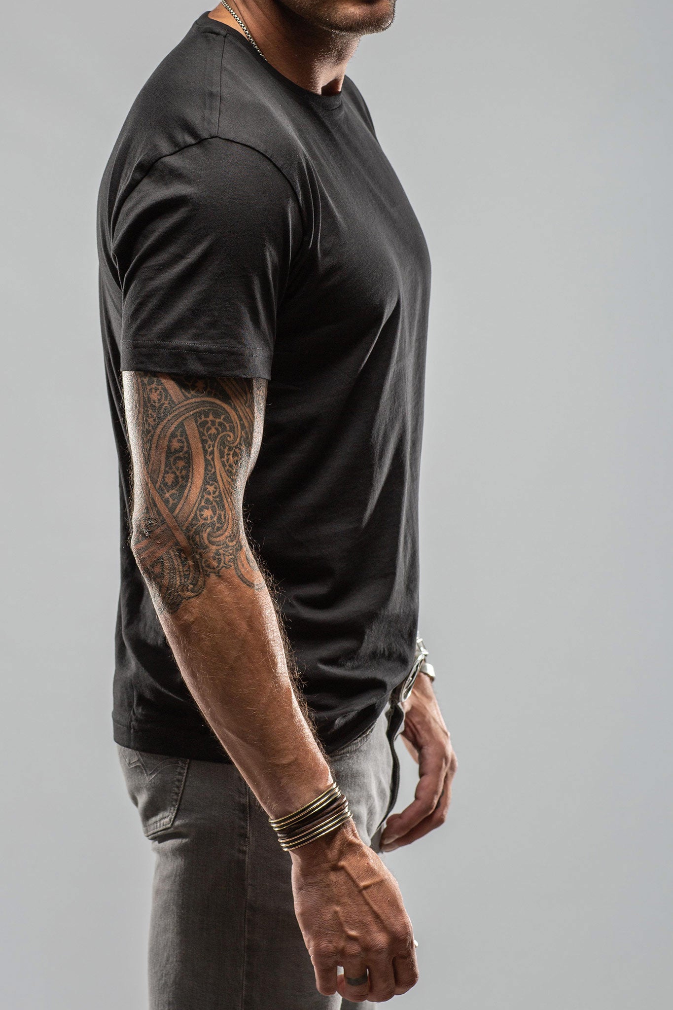 Georg Roth Pismo Cotton Tee In Black Mens - Shirts - T-Shirts